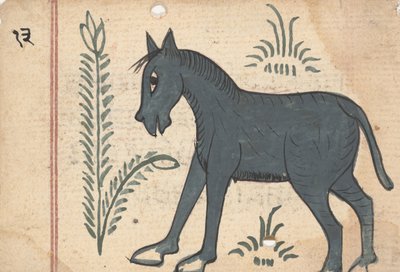 Sida från en omensbok, ca. 1800. av Unbekannt