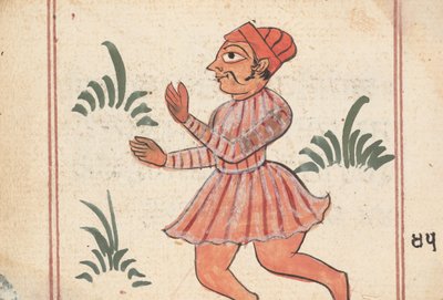 Sida från en omensbok, ca. 1800. av Unbekannt