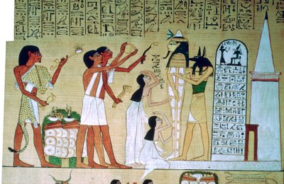 Sida från Book of the Dead of Hunefer, från Thebe, Egypten, 19:e dynastin, c1300 f.Kr. av Unbekannt