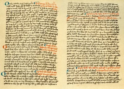 Sidor från kartulären för Osney Abbey, c1275 1886 av Unbekannt