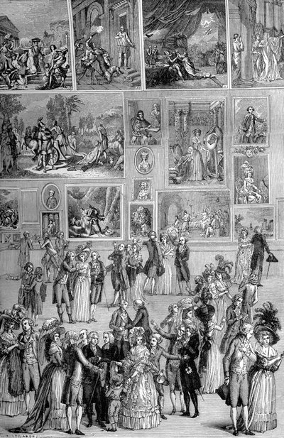 Måleriutställning, Louvren, Paris, 1737 1882-1884 av Unbekannt