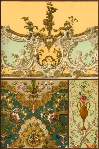Måleri, lädertapeter, stuckaturer, Frankrike och Tyskland, 1600- och 1700-talen, 1898. av Unbekannt