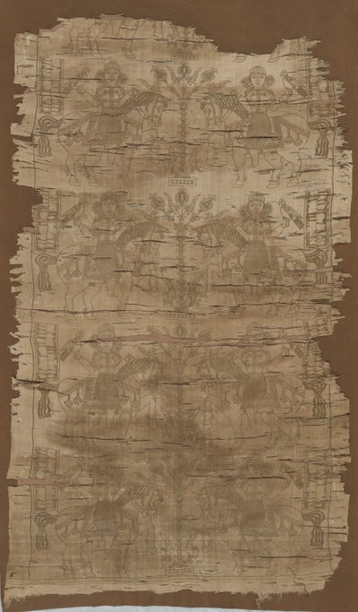 Panel med falkonerare, 1516-1955. av Unbekannt