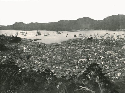 Panoramautsikt över staden, Nagasaki, Japan, 1895. av Unbekannt
