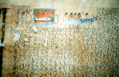 Papyrus från en forntida egyptisk dödbok av Unbekannt