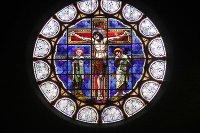 Paris, Frankrike Notre-Dame-du-Rosaire kyrka målat glas, Paris, Frankrike av Unbekannt