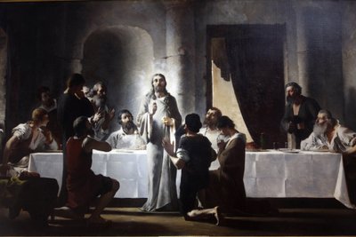 Paris, Frankrike Saint-Francois-Xavier-kyrkan Den sista måltiden av Henri Lerolle av Unbekannt
