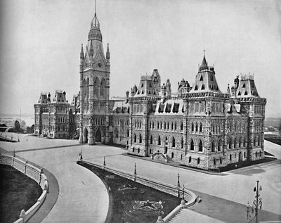 Parlamentsbyggnader, Ottawa, Kanada, c1897. av Unbekannt