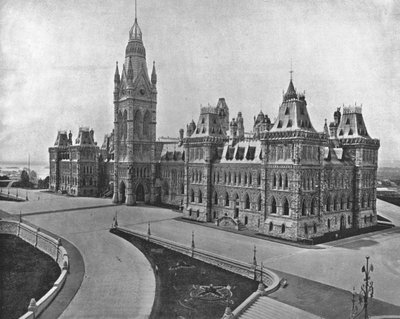 Parlamentsbyggnader, Ottawa, Kanada, c1900. av Unbekannt