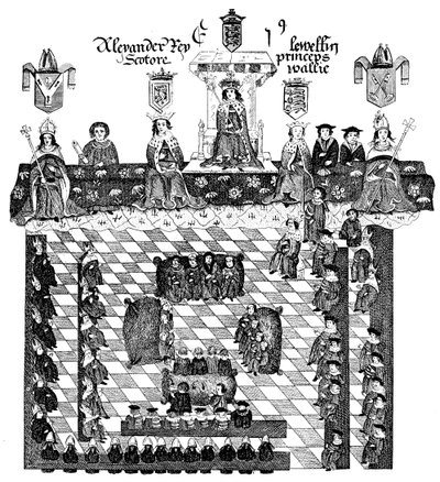 Edward I:s parlament, 1200-talet, c1905 av Unbekannt