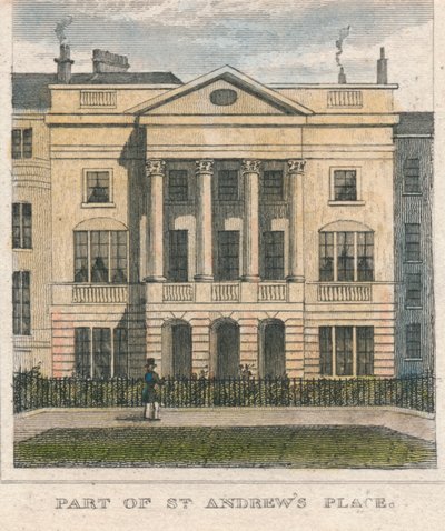 En del av St. Andrews Place, 1800-talet. av Unbekannt