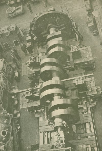 En del av vevaxeln hos M.V. Britannic White Star, 27 000 ton, c1930. av Unbekannt