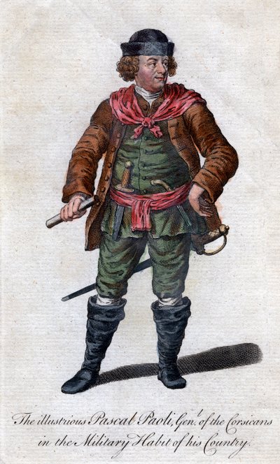Pascal Paoli, korsikansk general och patriot från 1700-talet av Unbekannt