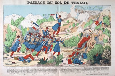 Passage du Col Teniah, erövring av Algeriet, 12 maj 1840, Frankrike 19C av Unbekannt