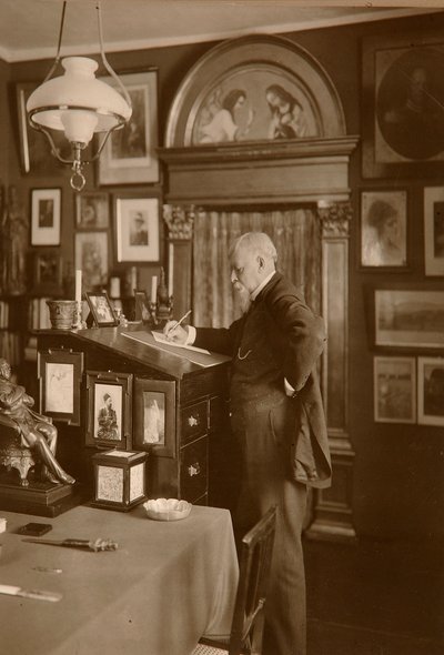 Pavel Shukovsky, rysk konstnär, på jobbet, tidigt 1900-tal av Unbekannt