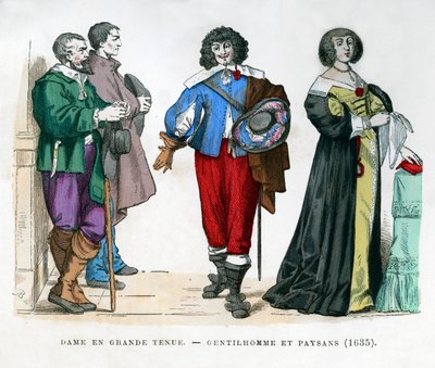 Bönder, en gentleman och en dam, 1635 1882-1884 av Unbekannt