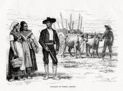 Bönder i Toledo, Castilla-La Mancha, Spanien, 1879 av Unbekannt
