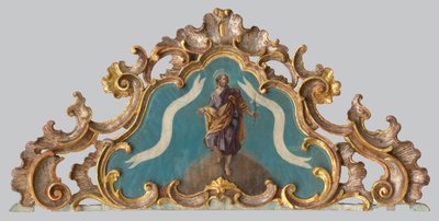 Pediment of an Altar with a Figure of a Saint av Unbekannt