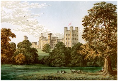 Penrhyn Castle, Caernarvonshire, Wales, hem för Lord Penrhyn, c1880 av Unbekannt