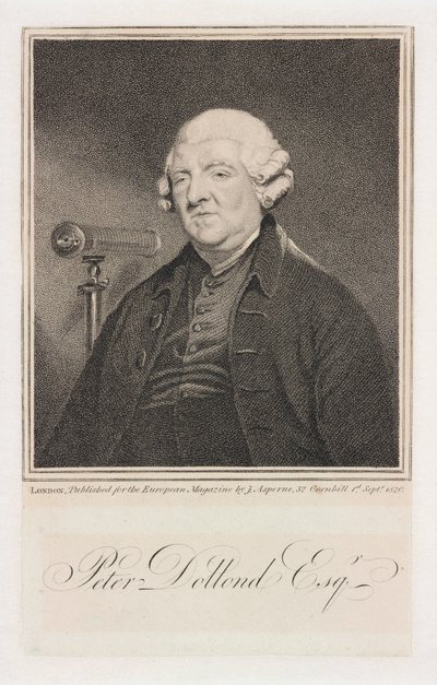 Peter Dollond, engelsk optiker, ca 1800 av Unbekannt