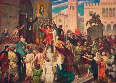 Eremiten Peter predikar det första korståget, c1095 1905 av Unbekannt