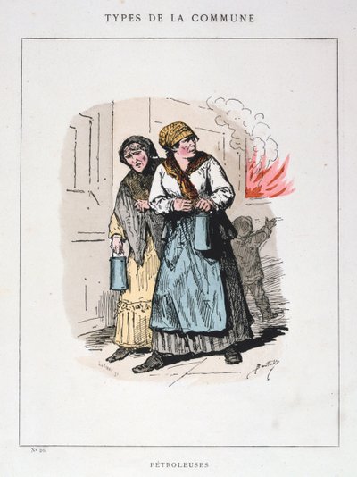 Petroleuses, Paris kommun, 1871. av Unbekannt