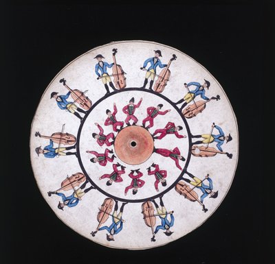 Phenakistiscope (Phenakistoscope) skiva, c 1830 av Unbekannt