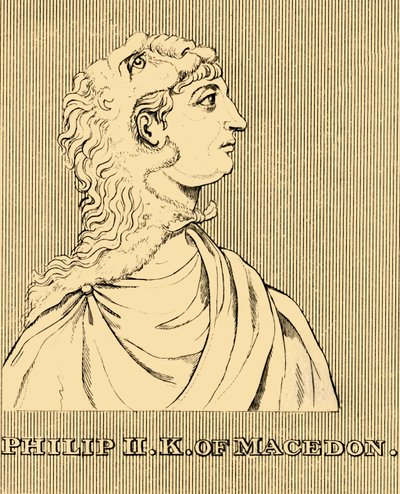 Filip II, kung av Makedonien, 382-336 f.Kr., 1830. av Unbekannt