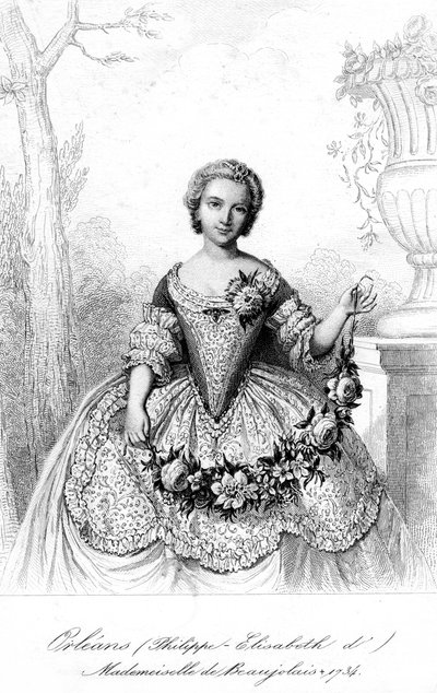 Filippinska Elisabeth av Orléans, Mademoiselle de Beaujolais av Unbekannt