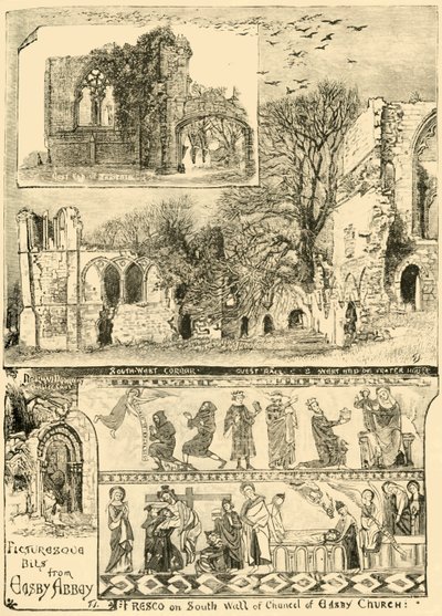 Pittoreska bitar från Easby Abbey, 1898. av Unbekannt