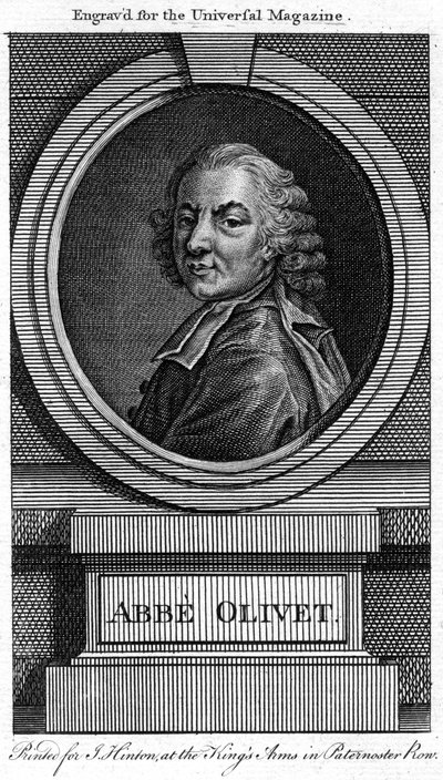Pierre-Joseph Thoulier dOlivet, fransk präst och bokstäver, 1700-talet av Unbekannt