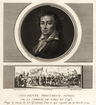 Pierre Gaspard Chaumette, syndisk åklagare i kommunen, ateist av Unbekannt