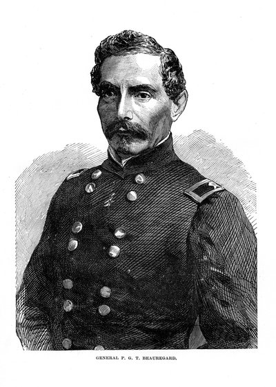 Pierre Gustave Toutant de Beauregard, amerikansk soldat, c1860-talet av Unbekannt