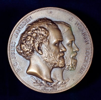 Pierre Janssen och Joseph Norman Lockyer, franska och engelska astronomer, 1868 av Unbekannt