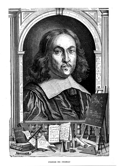 Pierre de Fermat, fransk matematiker från 1600-talet, 1870 av Unbekannt