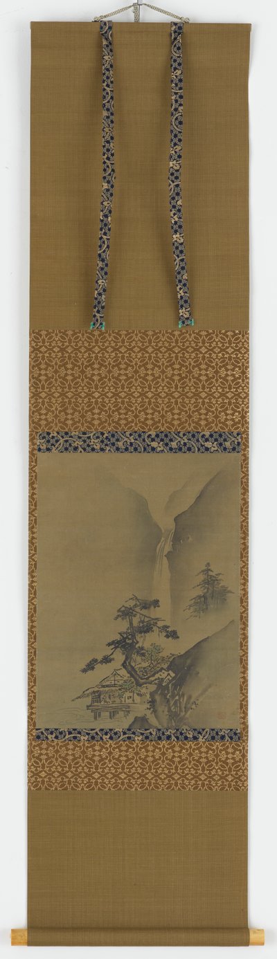 Tallar och vattenfall, Edo-perioden, 1615-1868. av Unbekannt