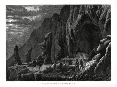 Ronororakas slätt, Påskön, 1877 av Unbekannt