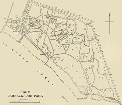 Plan över Barrackpore Park, 1925. av Unbekannt
