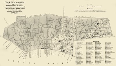 Plan av Calcutta, 1925. av Unbekannt