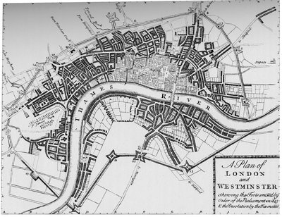 Plan över London och Westminster, 1749 1903 av Unbekannt