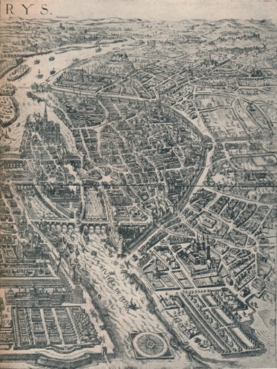 Plan över Paris, c1630 1915 av Unbekannt