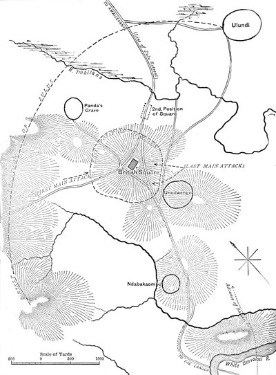 Plan för slaget vid Ulundi, 4 juli 1879, c1880 av Unbekannt