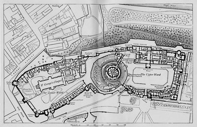 Plan över slottet, 1895 av Unbekannt