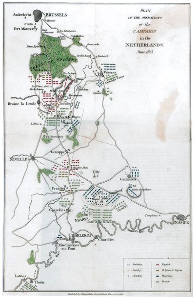 Plan för operationen av kampanjen i Nederländerna, juni 1815, 1816 av Unbekannt