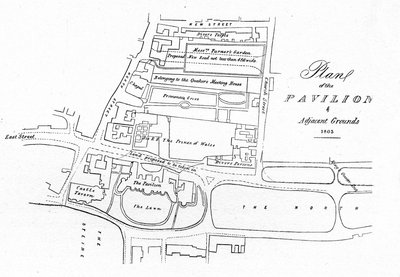 Plan över paviljongen och angränsande tomter - 1803, 1939 av Unbekannt