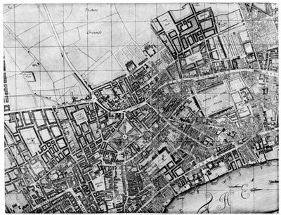 Plan över församlingen St Giles, London, 1907 av Unbekannt