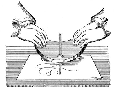 Planchette eller Ouija board, 1885 av Unbekannt