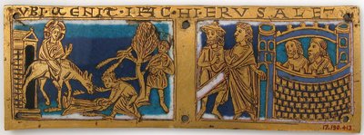 Plack från ett bärbart altare med scener ur Jesu liv, tysk, ca. 1160-80. av Unbekannt