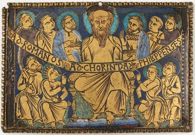 Tavla med Saint Paul och hans lärjungar, brittisk, ca. 1160-80. av Unbekannt