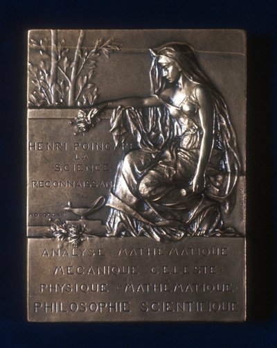 Plaquette till minne av den franske matematikern Henri Poincares död 1912 av Unbekannt